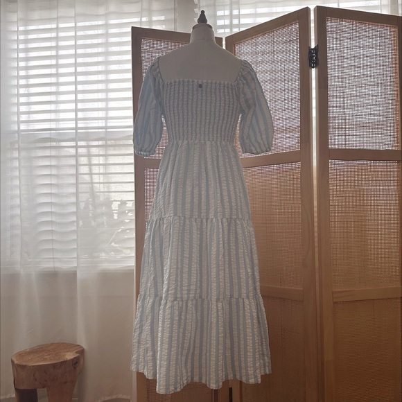 Cottage-core seersucker cotton midi - Picture 4 of 6